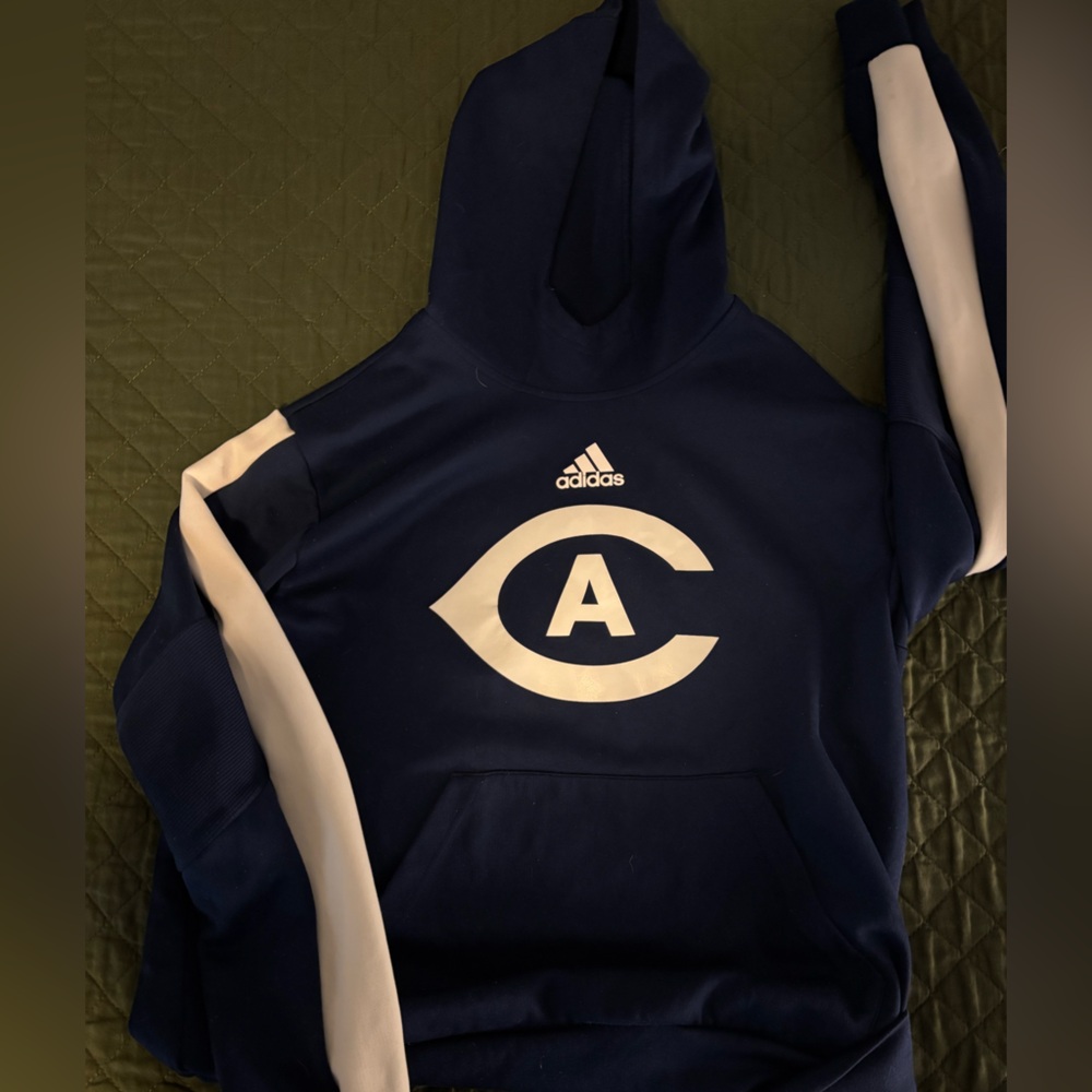 UC Davis Adidas Blue and White Logo Hoodie